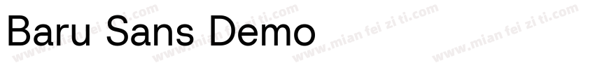 Baru Sans Demo字体转换